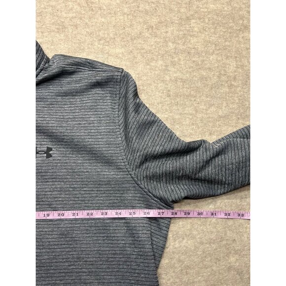 Under Armour Golf Grey Quarter Zip Long Sleeve Activewear Pullover Men's 3XL - Picture 7 of 8
